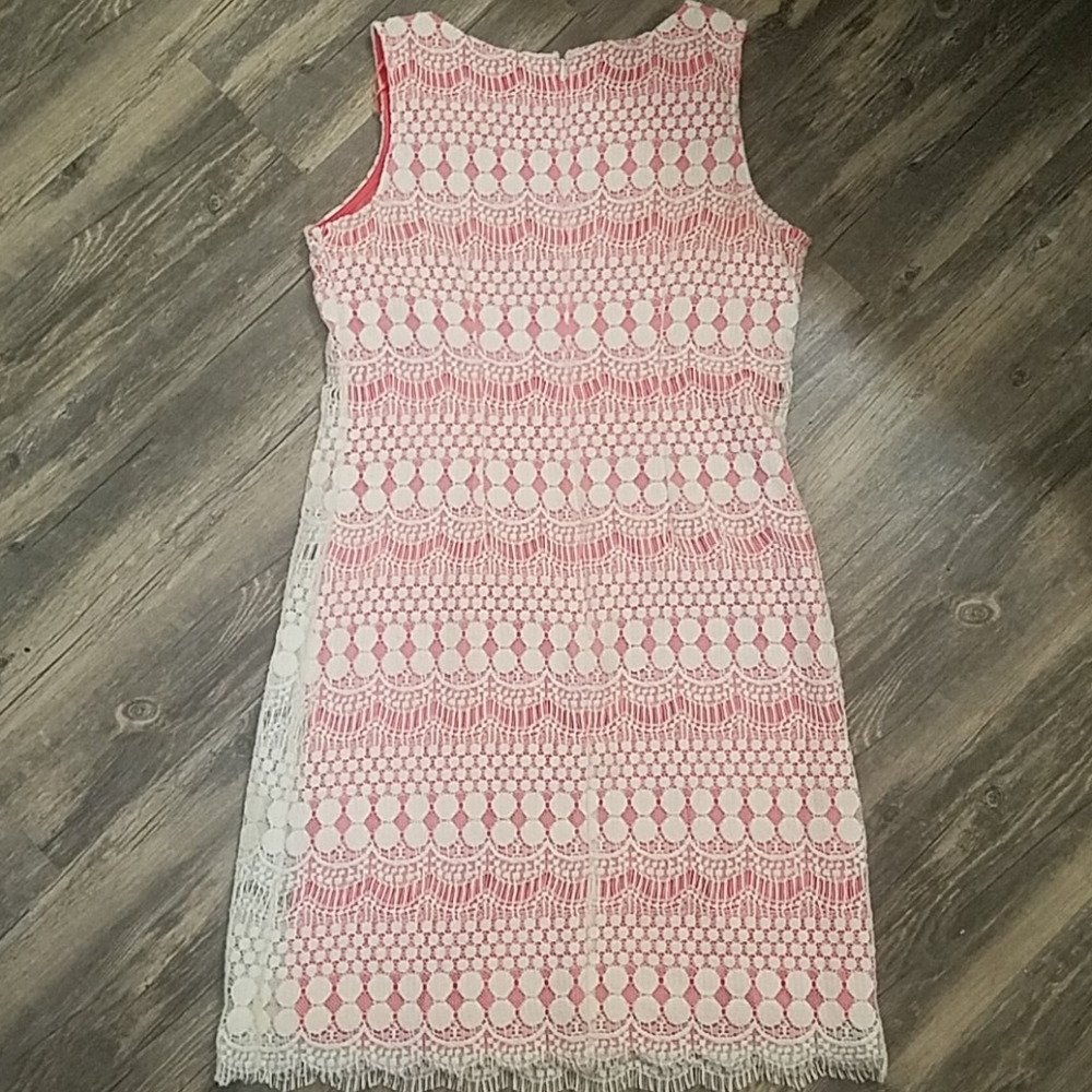 🦊 Eliza J crocheted lace overlay midi dress - Picture 5 of 8